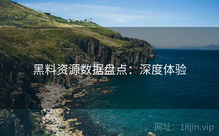 黑料资源数据盘点：深度体验